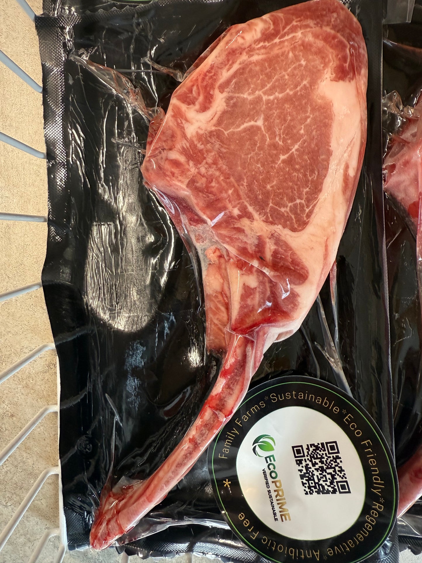 Dry aged bone in pork chop 6-8oz